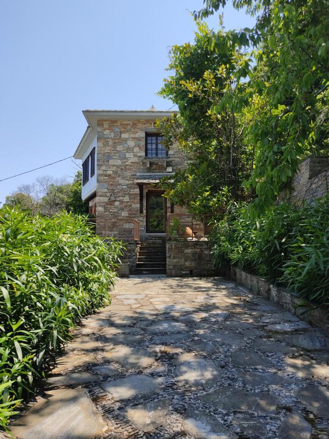Cozy Blue Stone House With A Great Sea View. Villa Tsagkarada Buitenkant foto